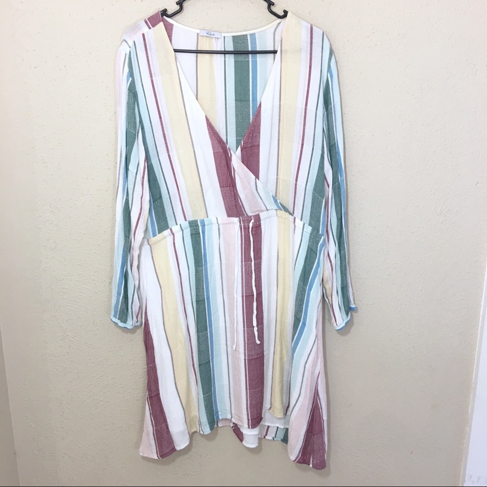 Rails Becca Cusco Stripe Dress Wrap Large - image 3
